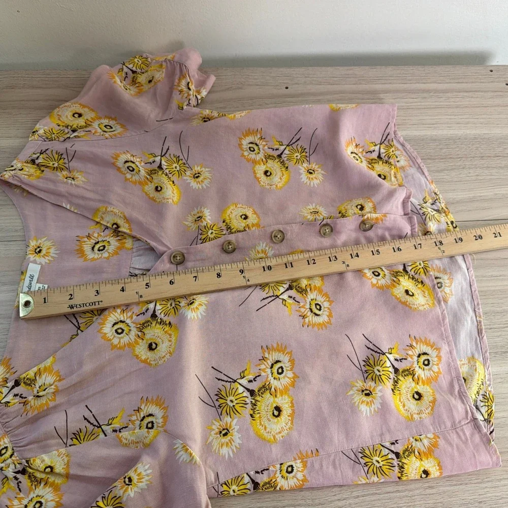 Madewell Dutch Dandelion Plaza Top Pink XS Excellent - Picture 6 of 8